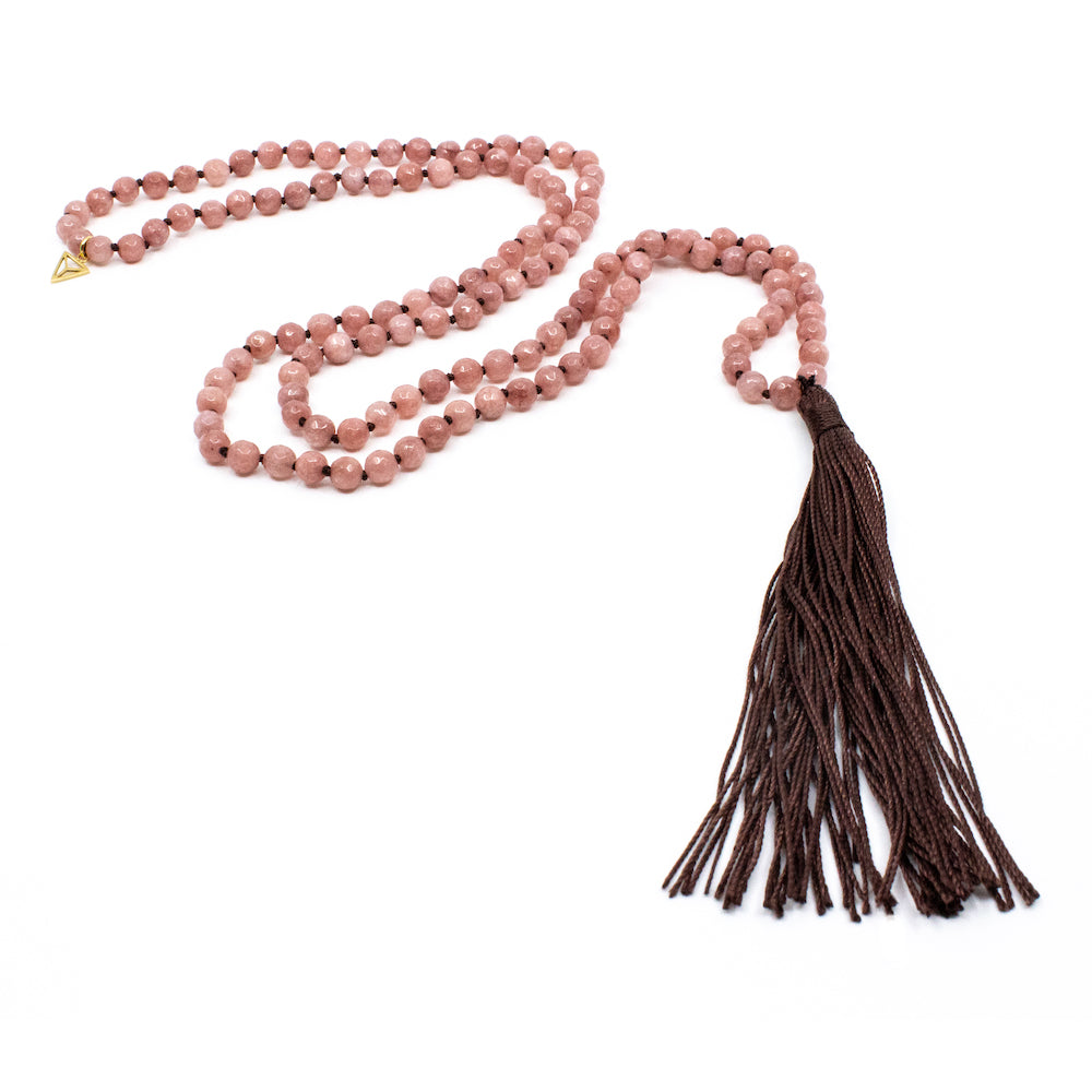 Tassel Jade Halsband Rosa