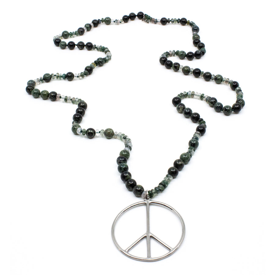Peace Halsband Grön Jaspis