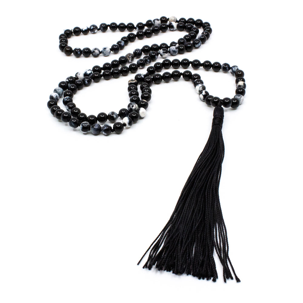 Tassel Halsband Black n' White