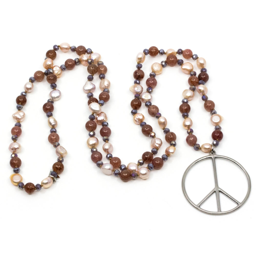 Ahimsa Necklace Pink