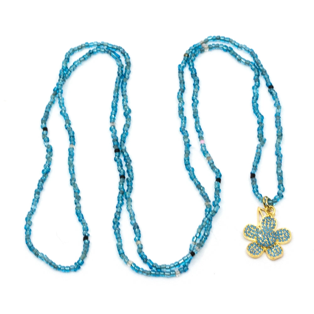 Flower Halsband Blå