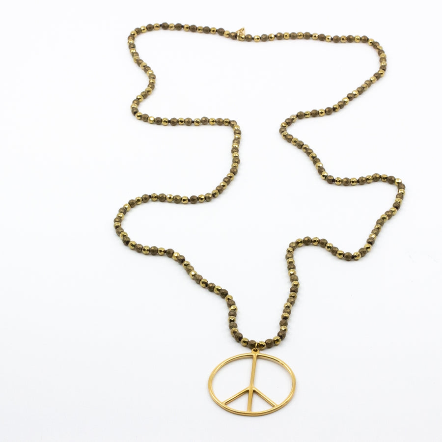 Peace Halsband Guldhematit