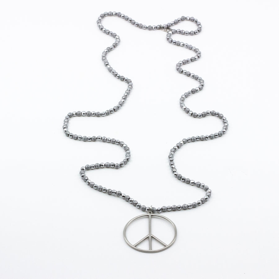 Peace Halsband Silverhematit