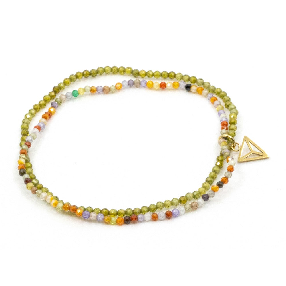 Double Bracelet Multigreen Jade