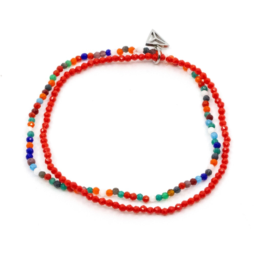 Double Bracelet Multi Red