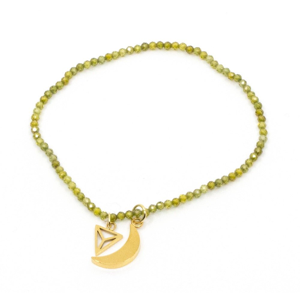 Moon Bracelet Green Jade