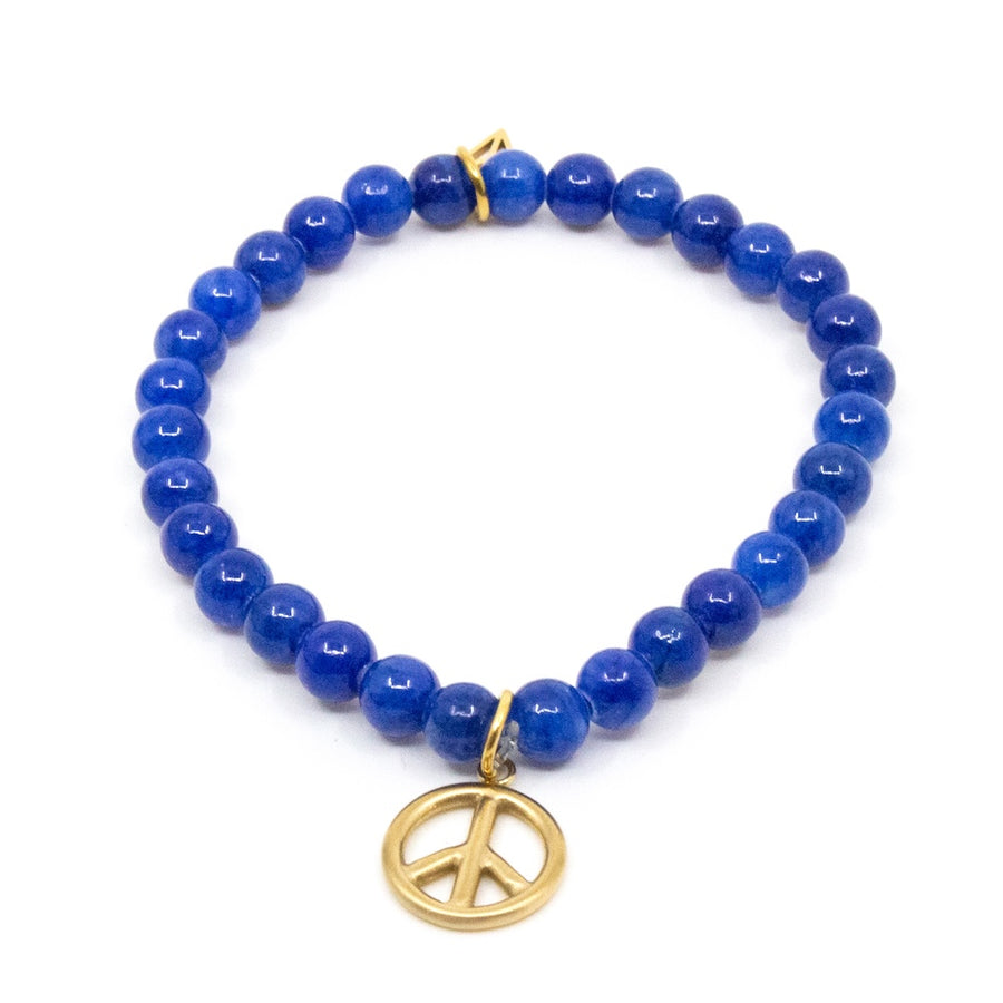 Peace Armband Blå