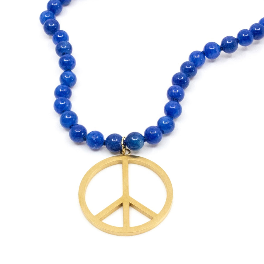 Peace Halsband 90cm Blå