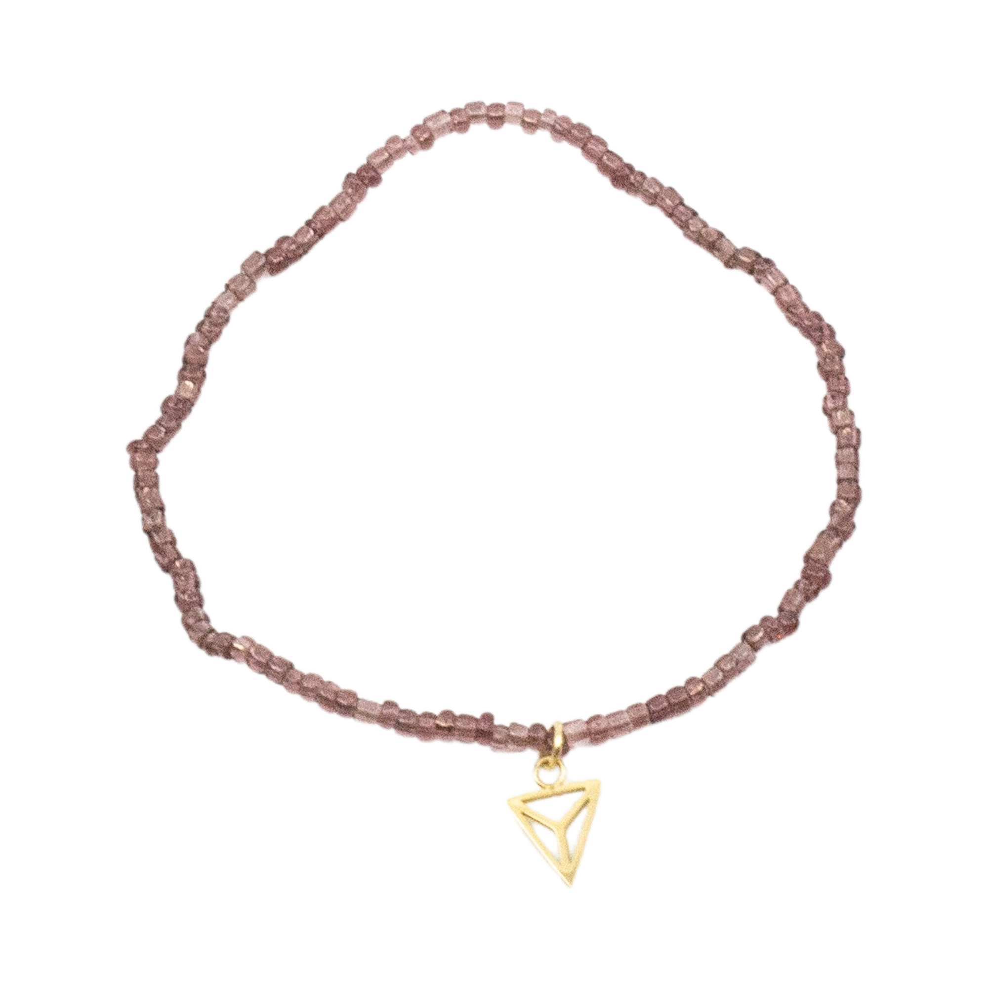 Mini Beads Armband Plommon