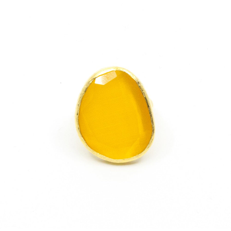 Omikron Big Ring Yellow Gul/Guld