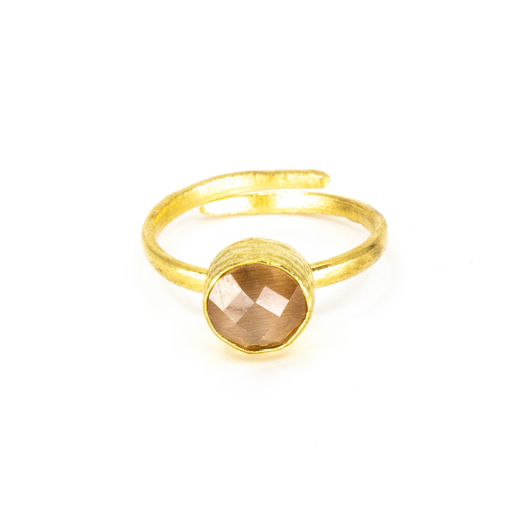 Tau Ring Brun Guld