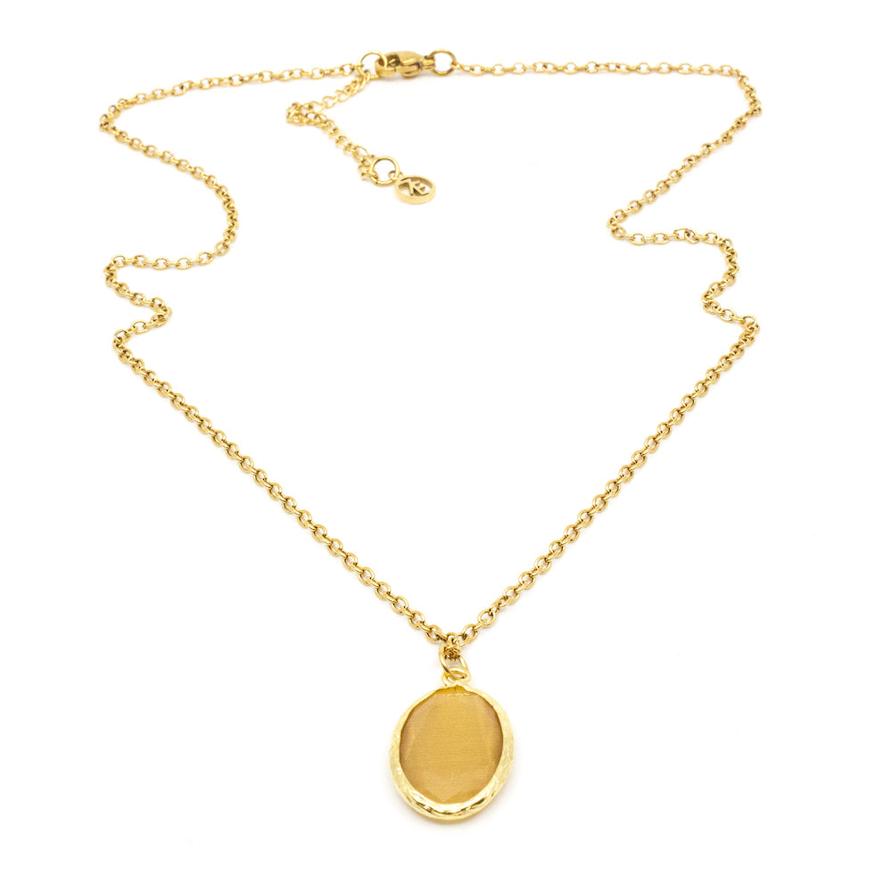 Thea Halsband 42cm Senapsgul