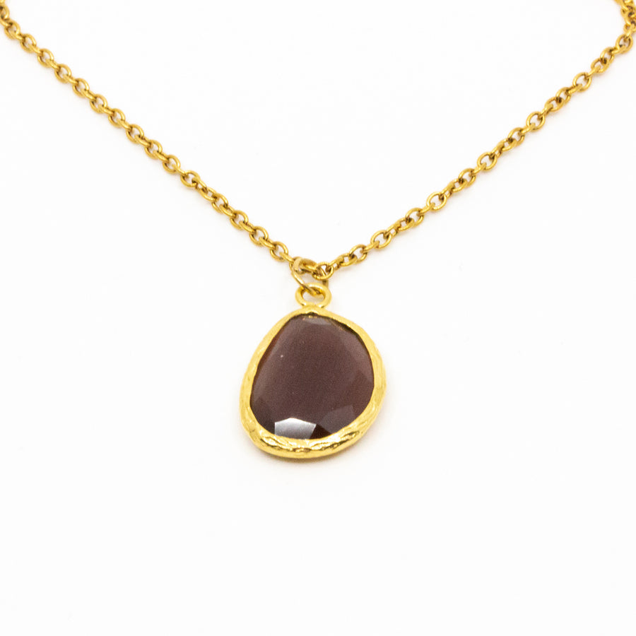 Thea Necklace 45cm Burgundy