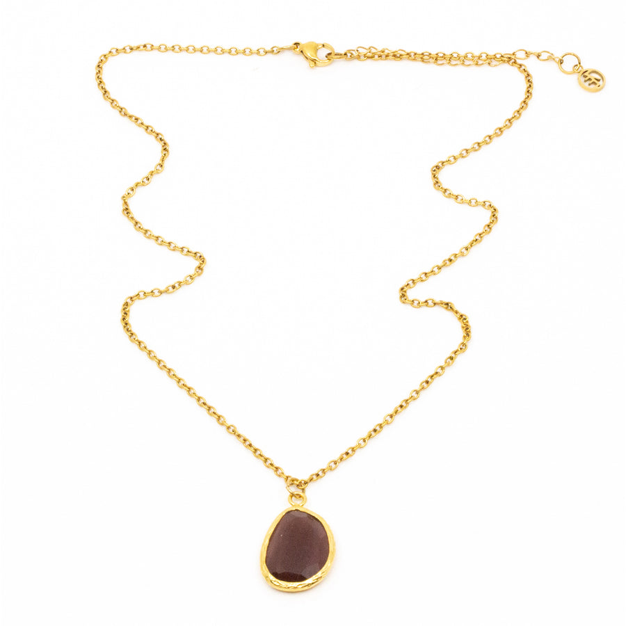 Thea Necklace 45cm Burgundy