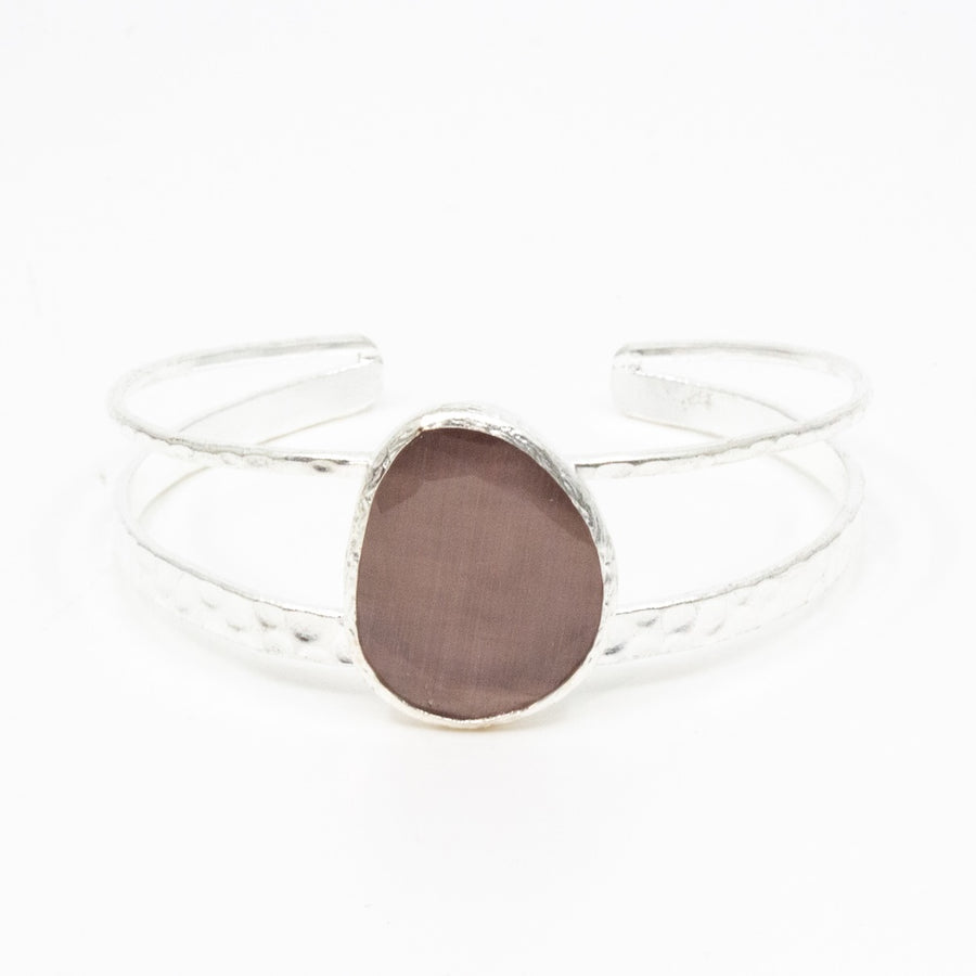 Omikron Big Armband Silver Rosa
