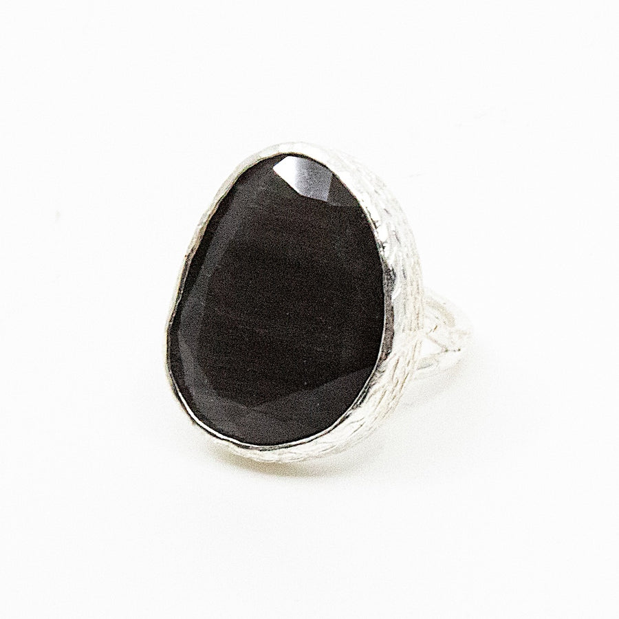 Omikron Big Ring Mörkgrå Silver