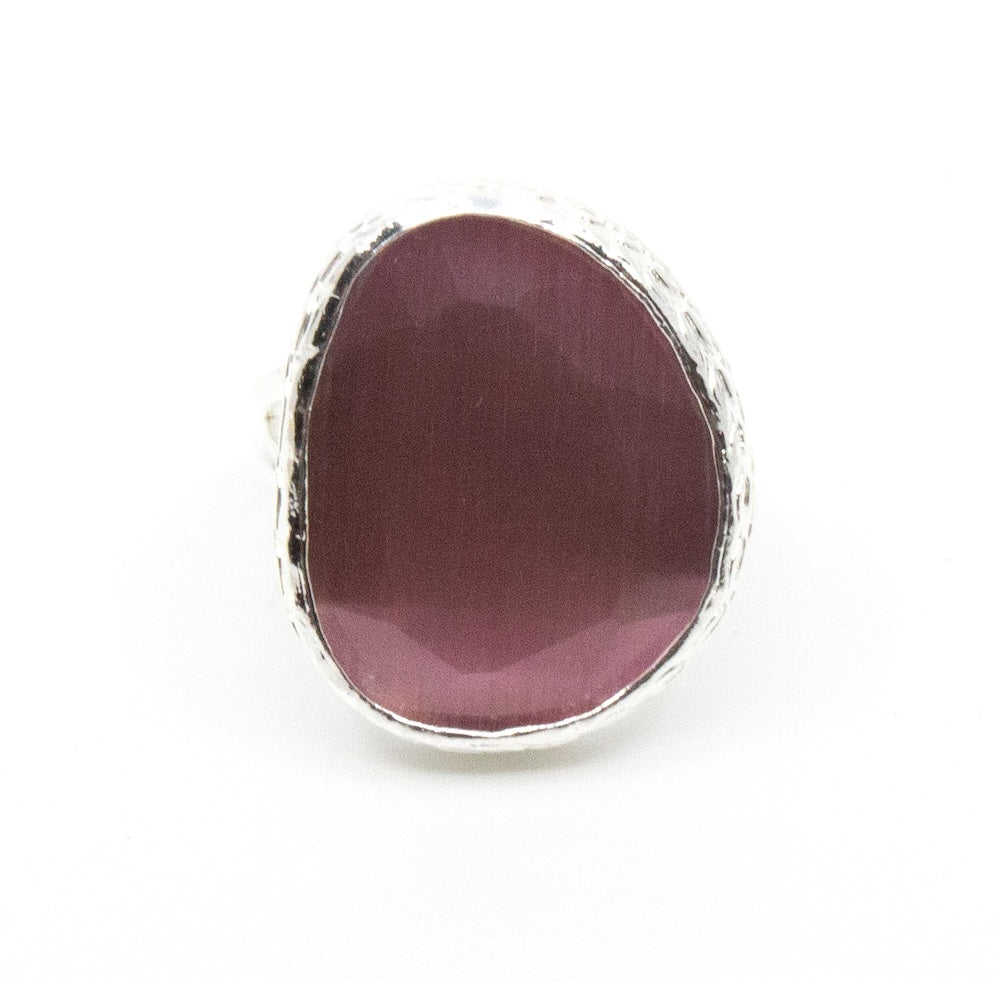 Omikron Silver Big Ring Ljusrosa