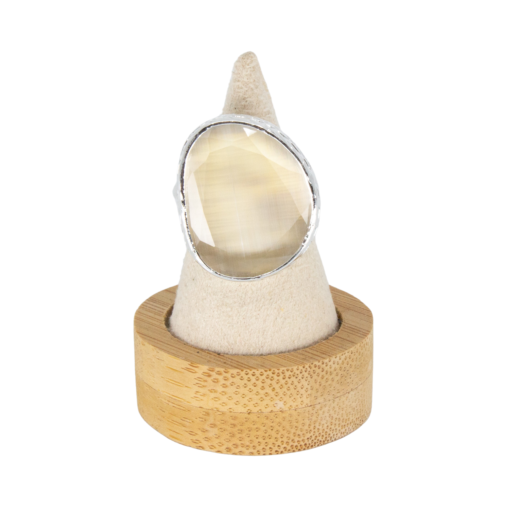 Omikron Big Ring Vit Silver