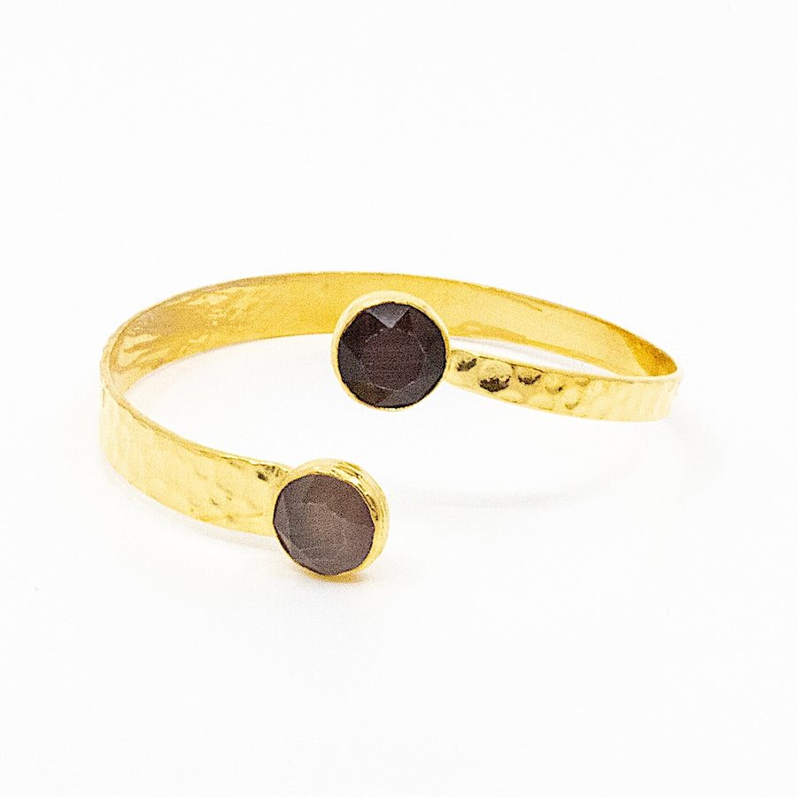 Double Tau Armband Vinröd