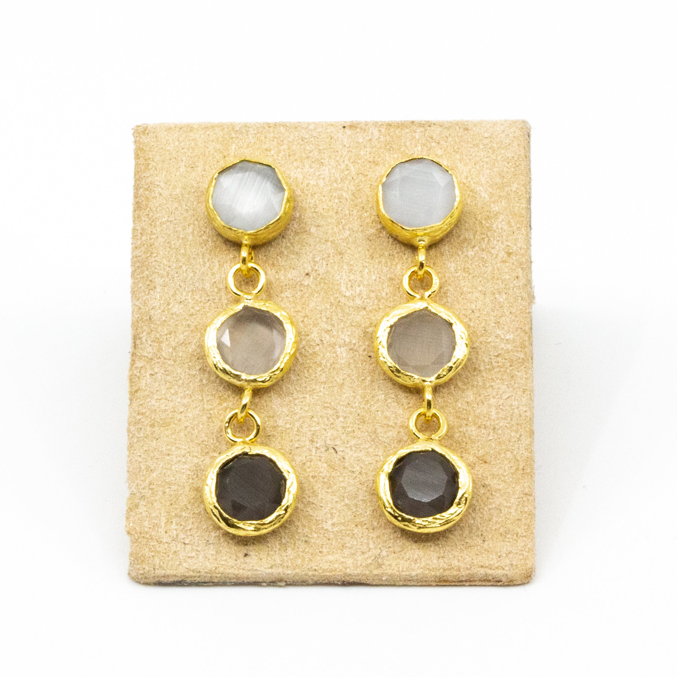Triple Tau Earring Black