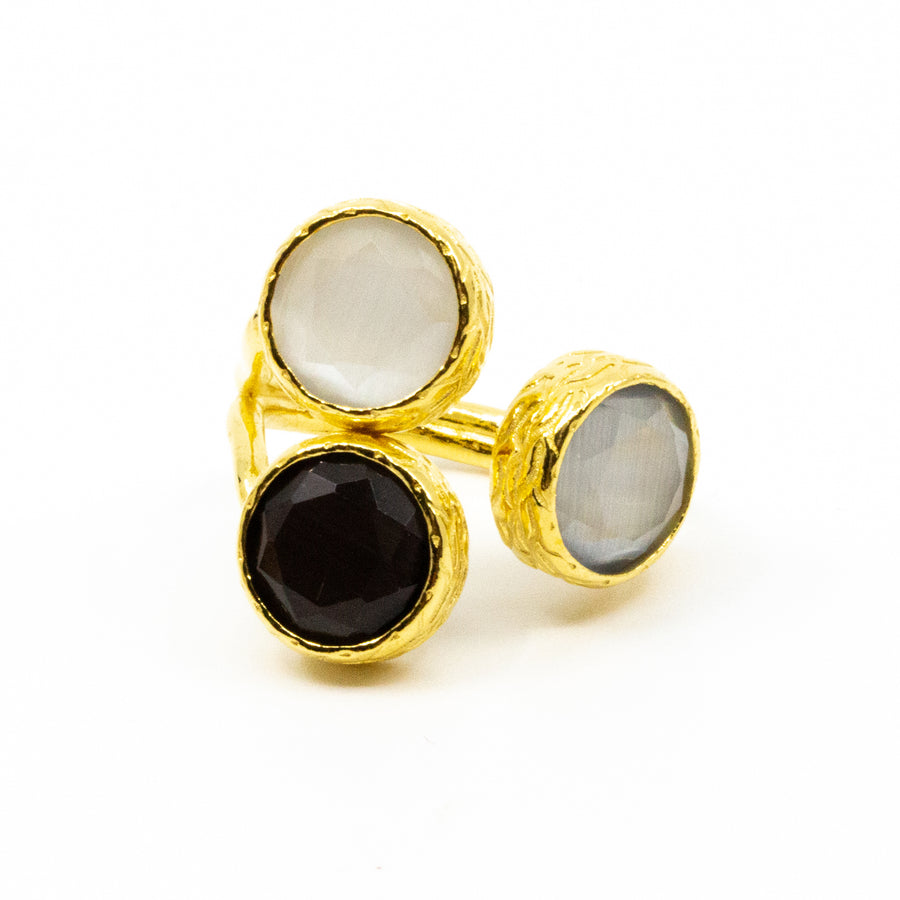 Triple Tau Ring Black