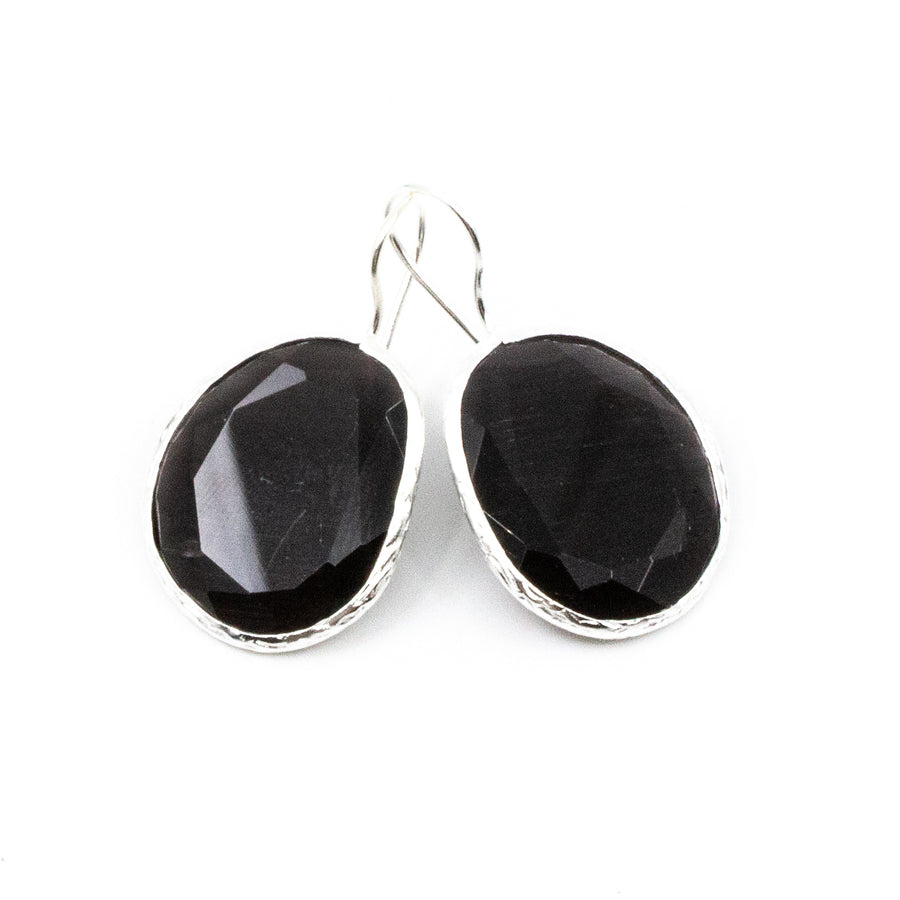 Omikron Earring Silver Black