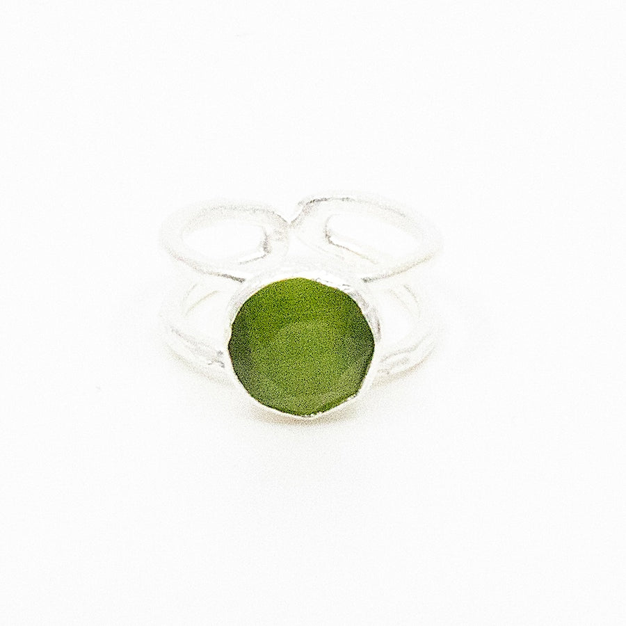 Tau Ring Silver Grön