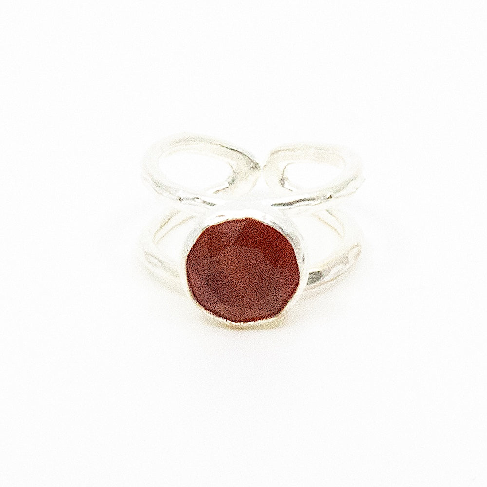Tau Ring Silver Orange