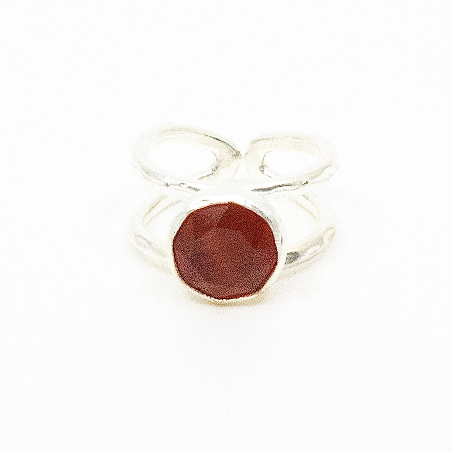 Tau Ring Silver Orange