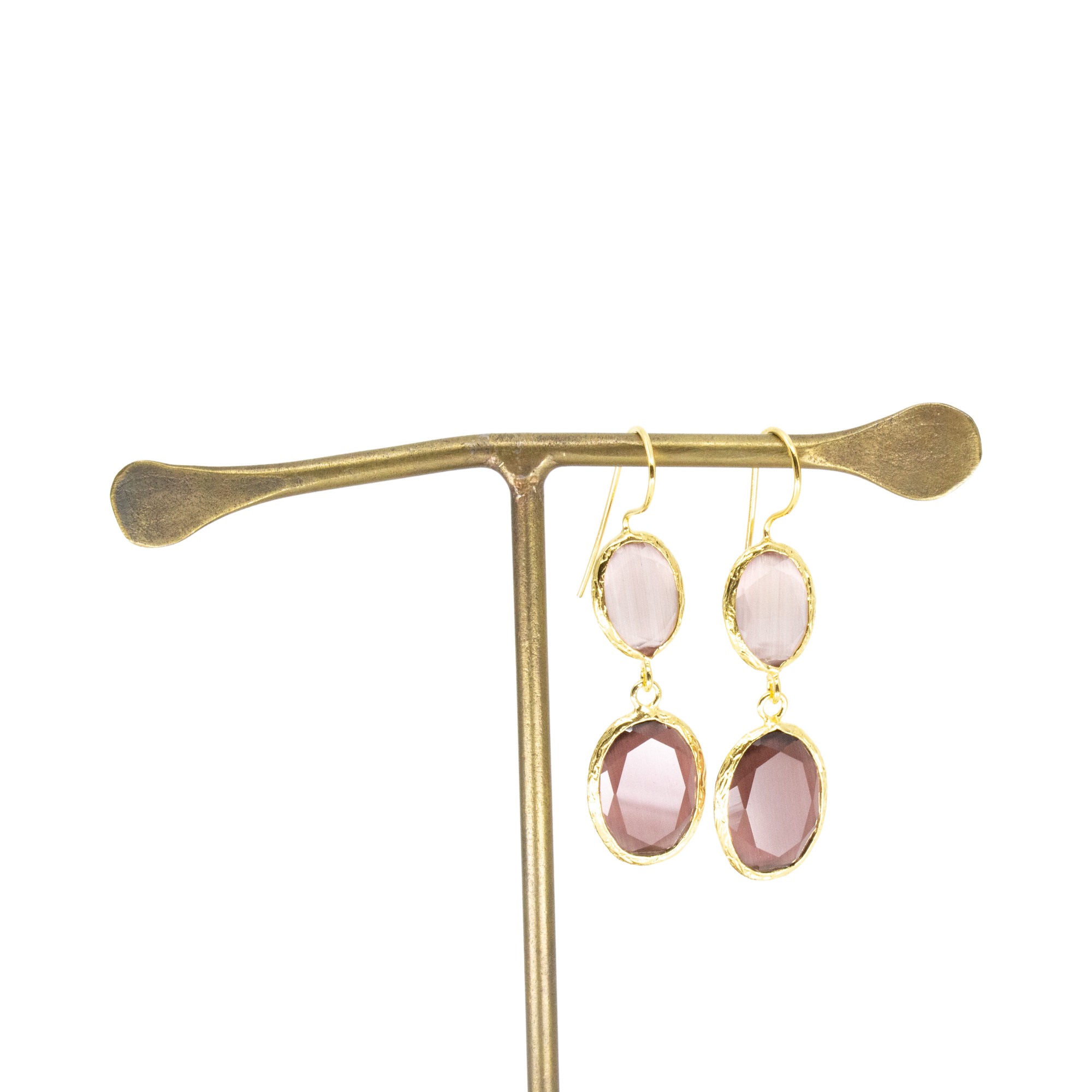 Double Thea Örhänge Rosa