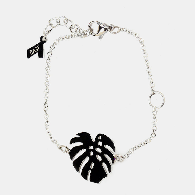 Monstera Armband Silver Silver