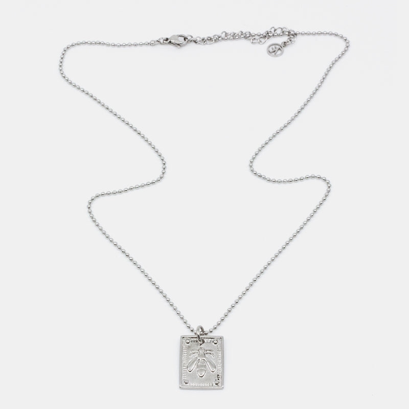 Bee Amulet Halsband Silver Silver