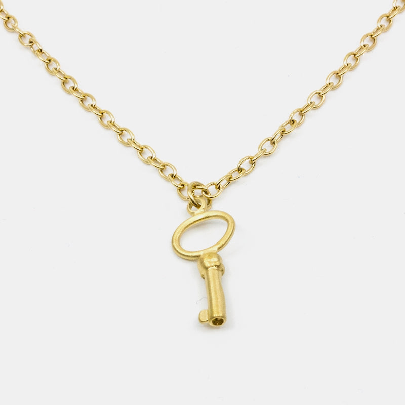 Small Key Halsband 50cm Guld Guld
