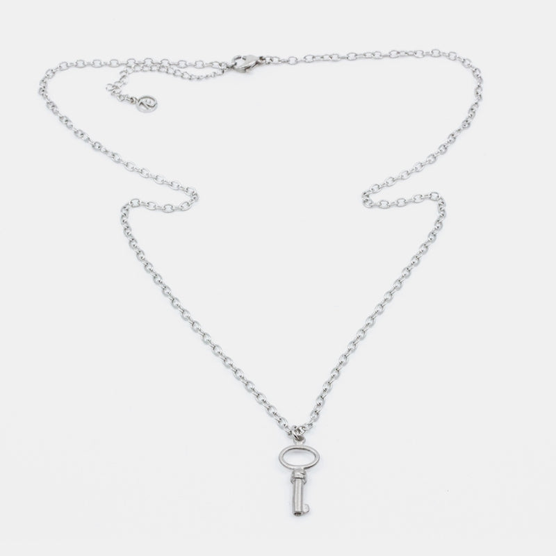 Small Key Halsband 50cm Silver Silver