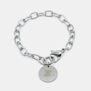 TAKE NO SHIT Armband Silver Silver