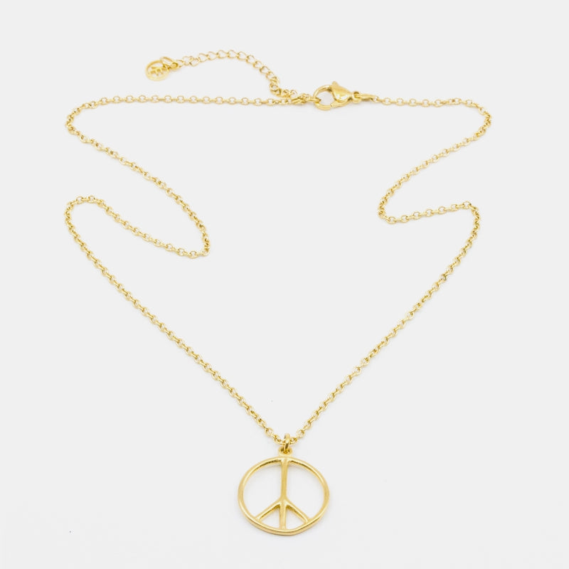 Peace Halsband 45cm Guld Guld