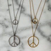 Peace Halsband 45cm Silver Silver