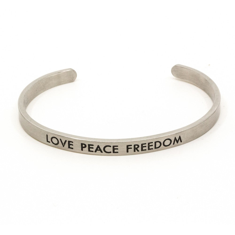 Love Peace Freedom Armband Silver Silver