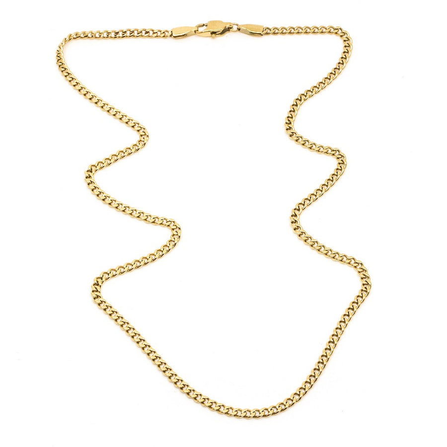 Mini Flat Chain Halsband 45cm Guld Guld