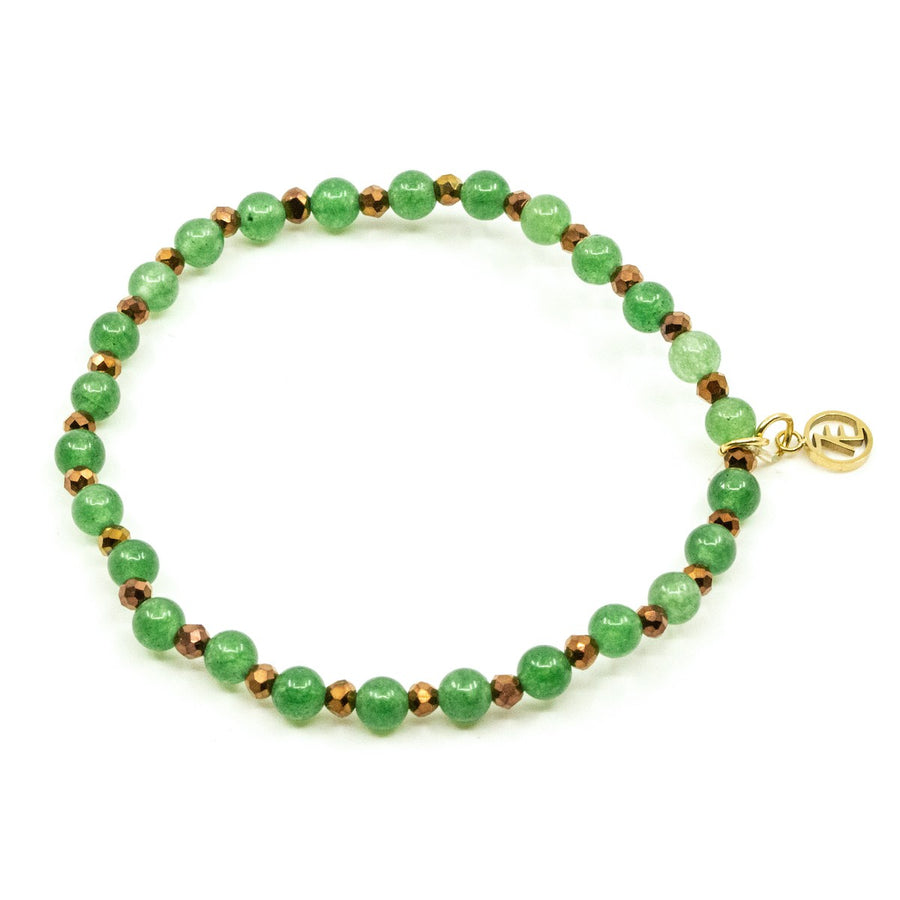 Beads Armband Grön Guld