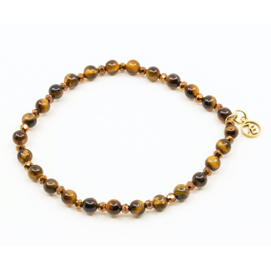 Beads Armband Tigeröga Guld
