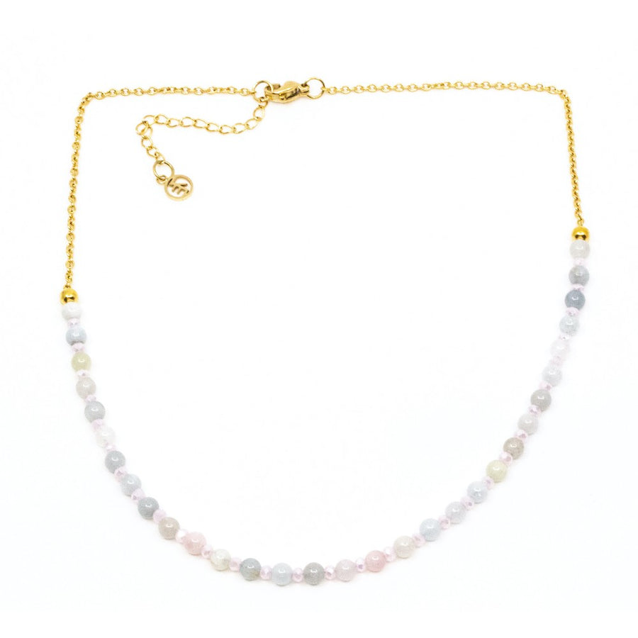 Beads Halsband Morganit Rosa