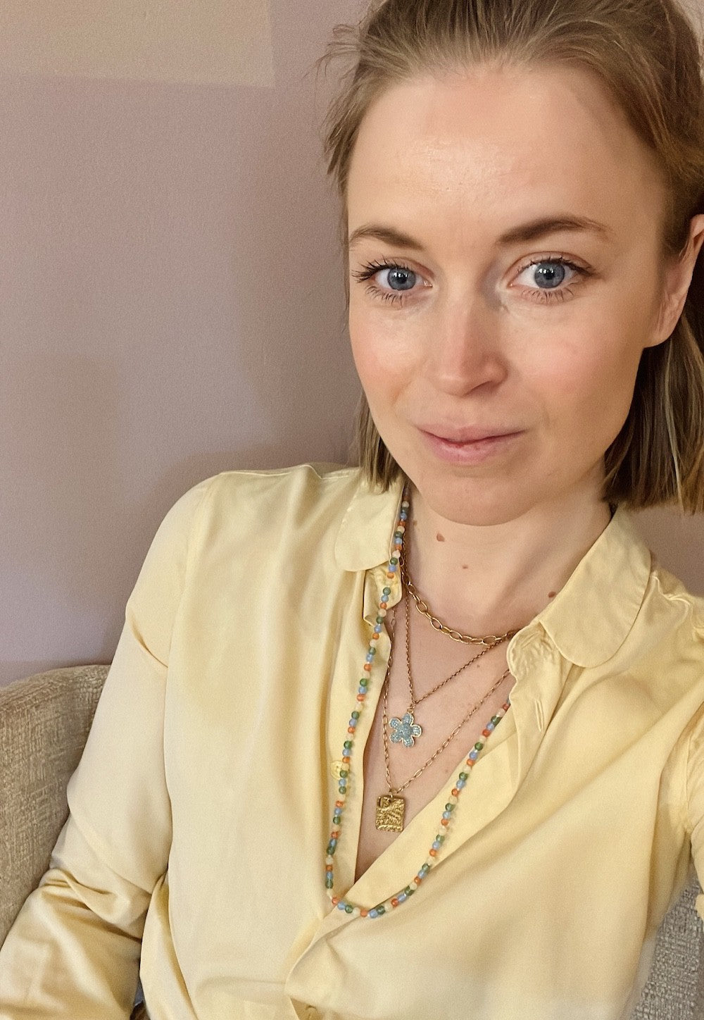 Amulet Halsband Guld Guld