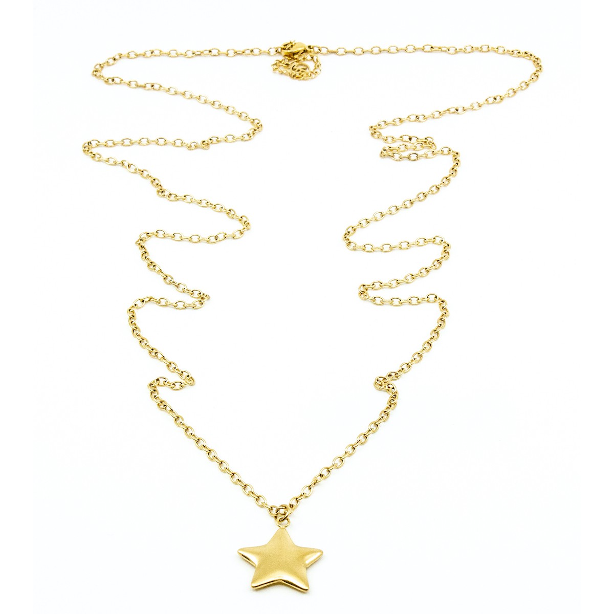 Brushed Star Halsband 90cm Guld Guld