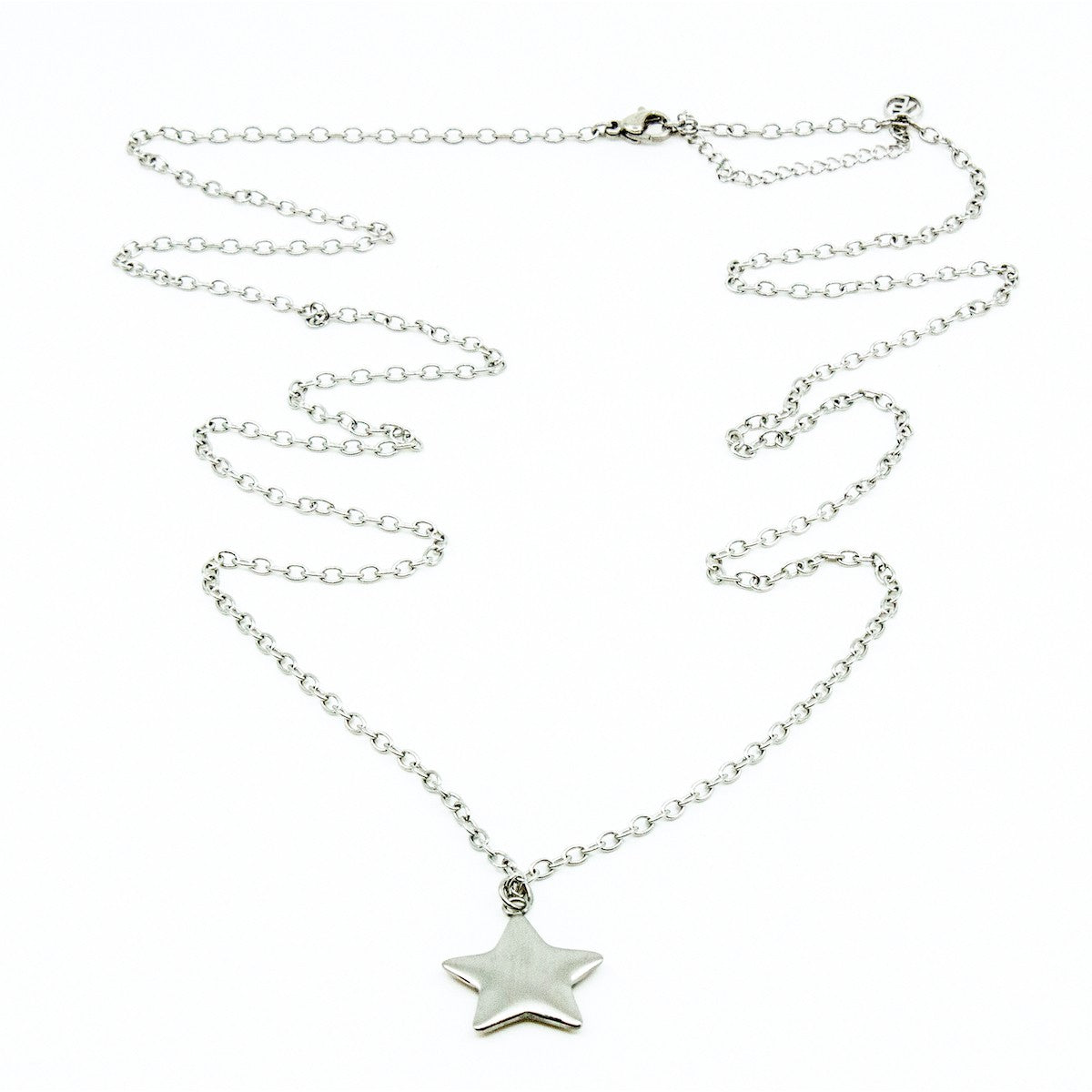 Brushed Star Halsband 90cm Silver Silver