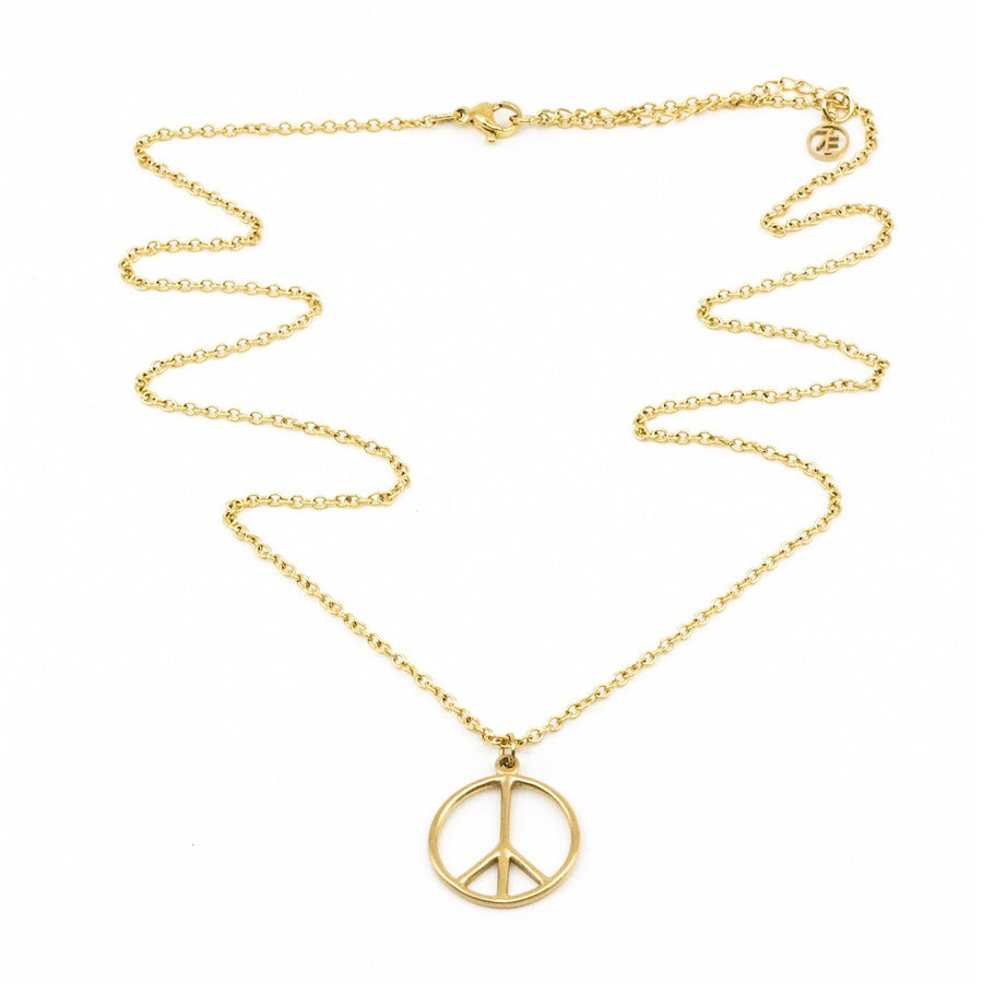 Small Peace Halsband 60cm Guld Guld