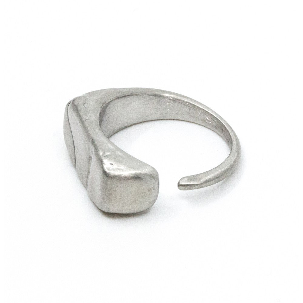 Mountain Signet Ring Silver Silver