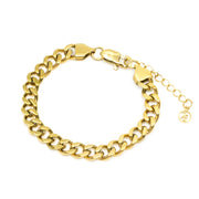 Chunky Flat Chain Armband Guld Guld