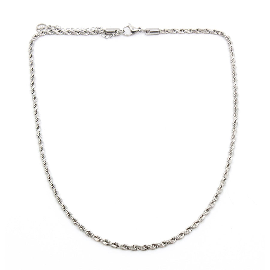 Rope Halsband 42cm Silver