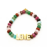 LOVE Armband Rosa Mix